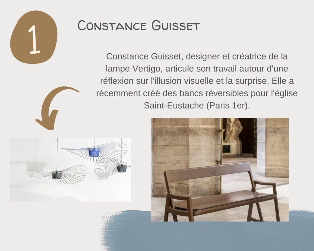 cinq artistes retenus pour l'aménagement intérieur de Notre Dame: Constance Guisset
