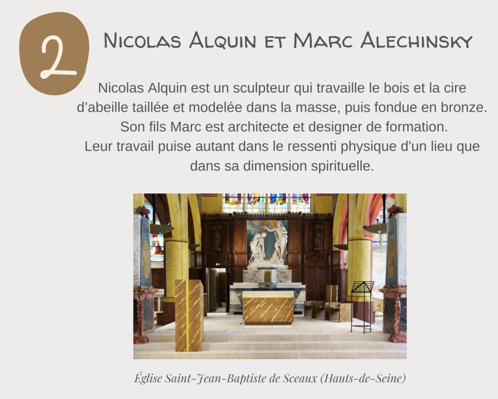 cinq artistes retenus pour l'aménagement intérieur de Notre Dame: Nicolas Alquin et Marc Alechinsky