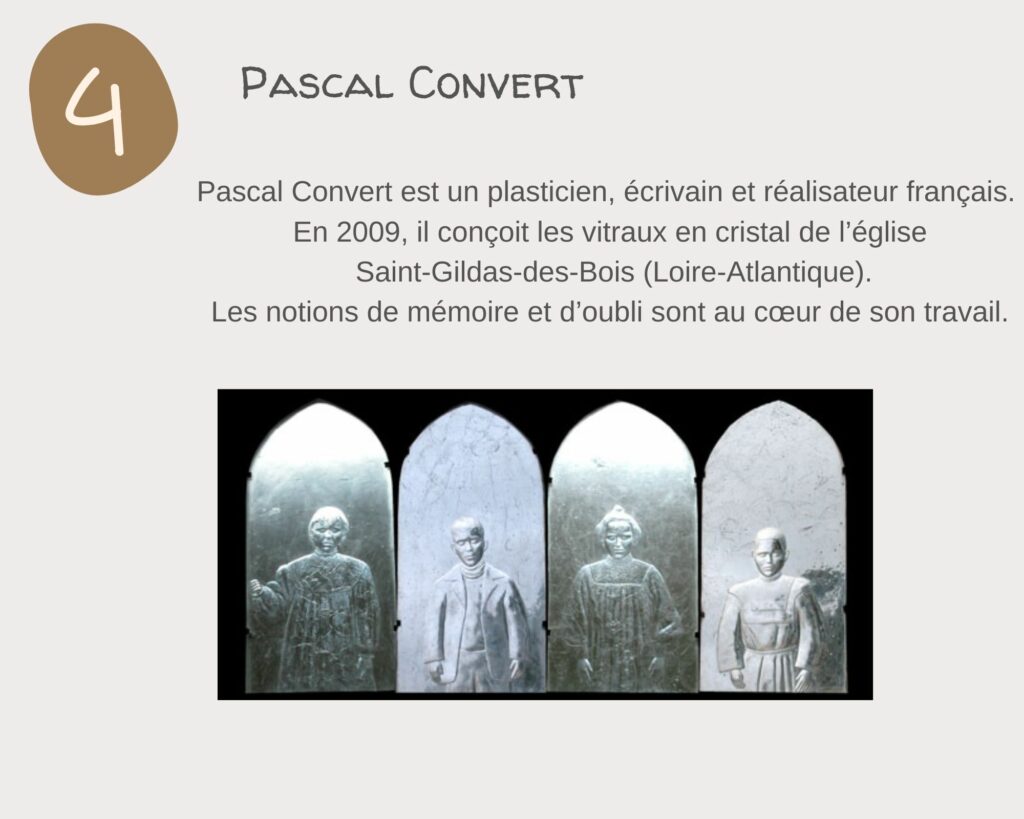 cinq artistes retenus pour l'aménagement intérieur de Notre Dame:  Pascal Convert 