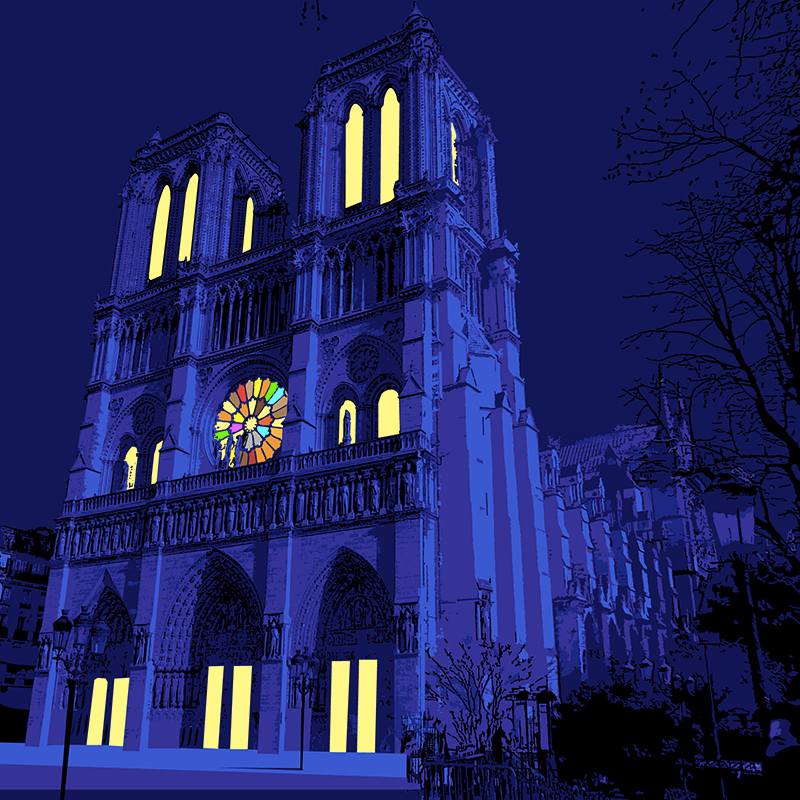 Une œuvre numérique symbole de votre lien indéfectible avec la Cathédrale Notre-Dame de Paris
